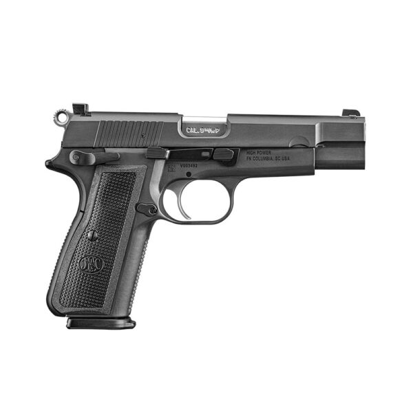 FN High Power Handgun 9mm Luger 10rd Magazines(2) 4.7" Barrel Black Slide/Frame - Precision Shot Firearms