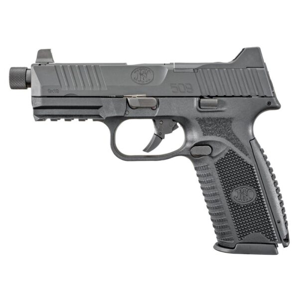 FN 509 Tactical Handgun 9mm Luger 17rd & 24rd Magazines (2) 4.5" Threaded Barrel Black NMS - Precision Shot Firearms