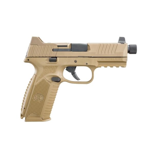 FN 509 Tactical Handgun 9mm Luger 10rd Magazines (2) 4.5" Threaded Barrel FDE NMS - Precision Shot Firearms