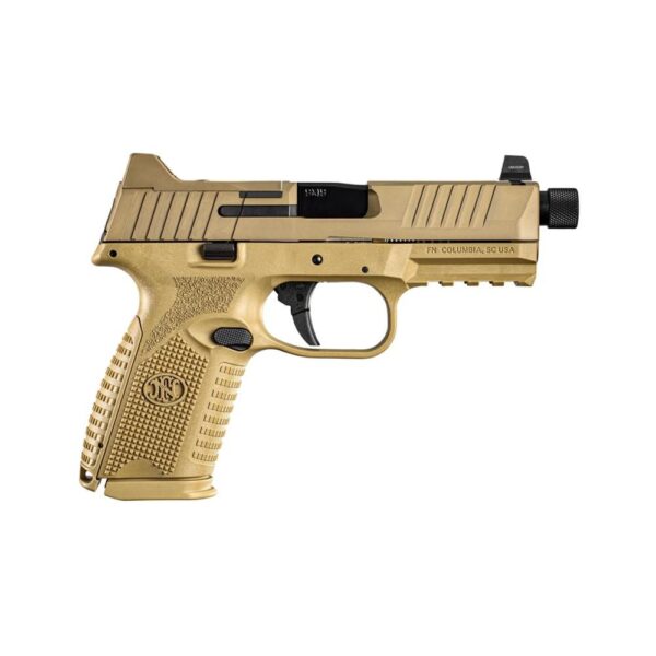 FN 509 Midsize Tactical Handgun 9mm Luger 15rd & 24rd Magazines (2) 4.5" Threaded Barrel FDE NMS - Precision Shot Firearms