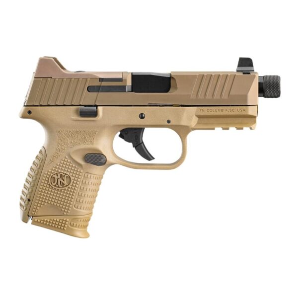 FN 509 Compact Tactical Handgun 9mm Luger 10rd Magazines (2) 4.32" Barrel FDE - Precision Shot Firearms