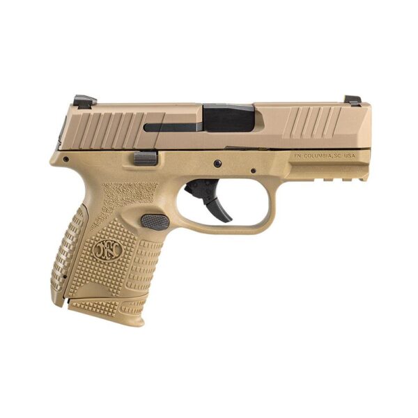 FN 509 Compact Handgun 9mm Luger 12rd & 15rd Magazines (2) 3.7" Barrel FDE NMS - Precision Shot Firearms