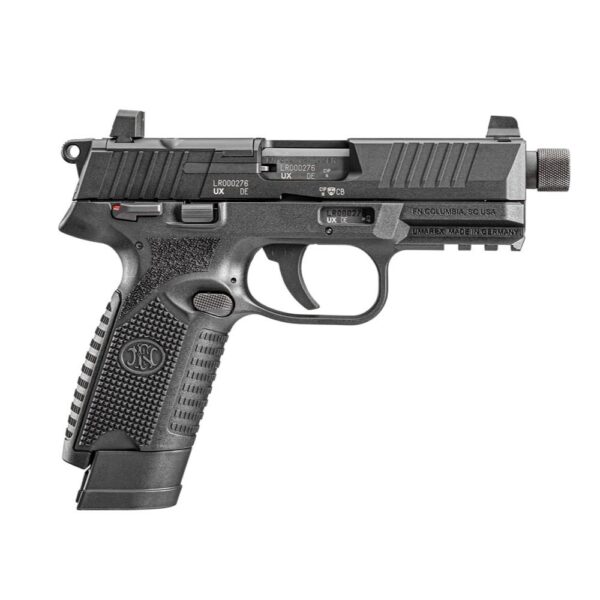 FN USA 502 Tactical Handgun .22 LR 10rd & 15rd Magazines (2) 4.6" Threaded Barrel Black - Precision Shot Firearms