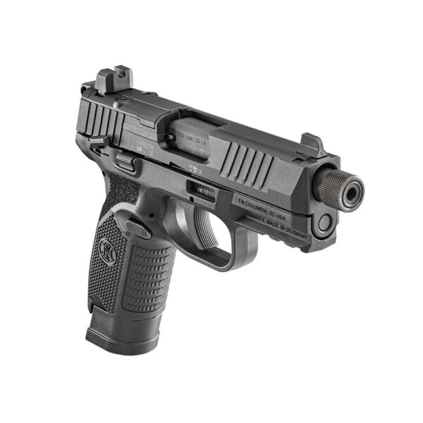 FN USA 502 Tactical Handgun .22 LR 10rd & 15rd Magazines (2) 4.6" Threaded Barrel Black - Precision Shot Firearms