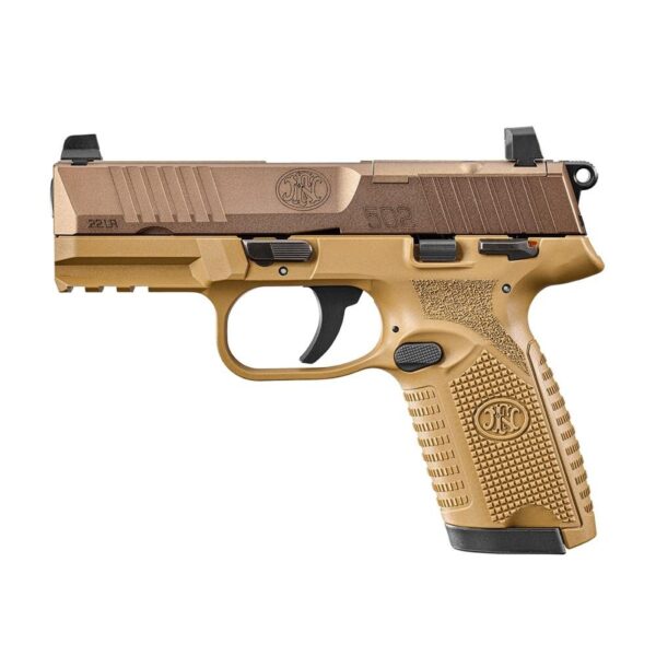 FN 502 MRD Handgun .22 LR 10rd Magazine (2) 4" Barrel FDE - Precision Shot Firearms