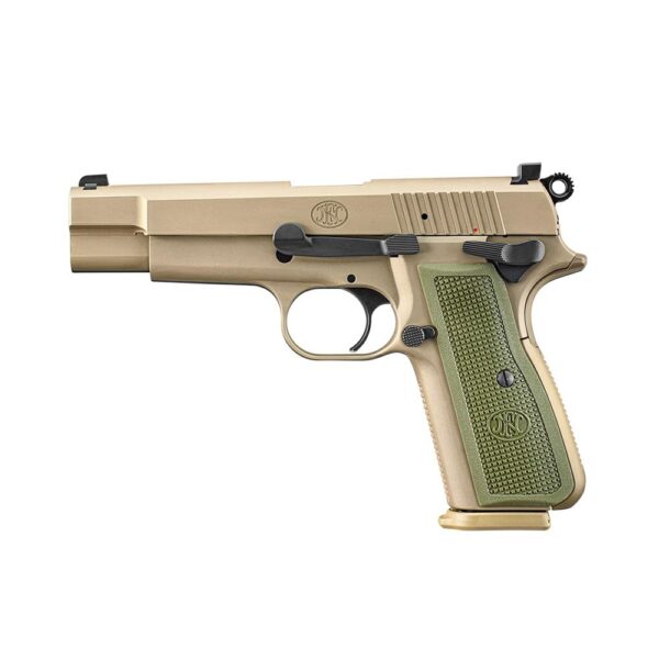 FN High Power Handgun 9mm Luger 10rd Magazines(2) 4.7" Barrel FDE Slide/Frame - Precision Shot Firearms