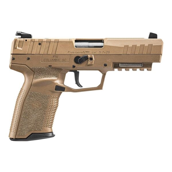 FN Five-SeveN MRD Handgun 5.7x28mm 10rd Magazines (2) 4.8" Barrel FDE Adj Sights - Precision Shot Firearms