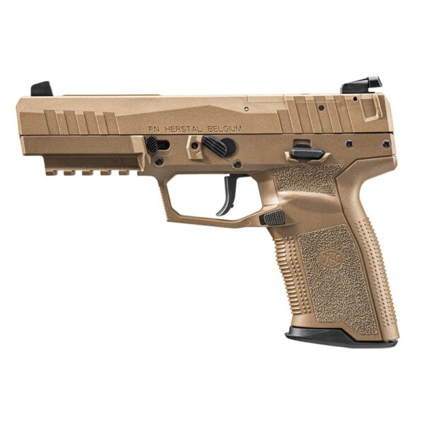 FN Five-SeveN MRD Handgun 5.7x28mm 10rd Magazines (2) 4.8" Barrel FDE Adj Sights - Precision Shot Firearms