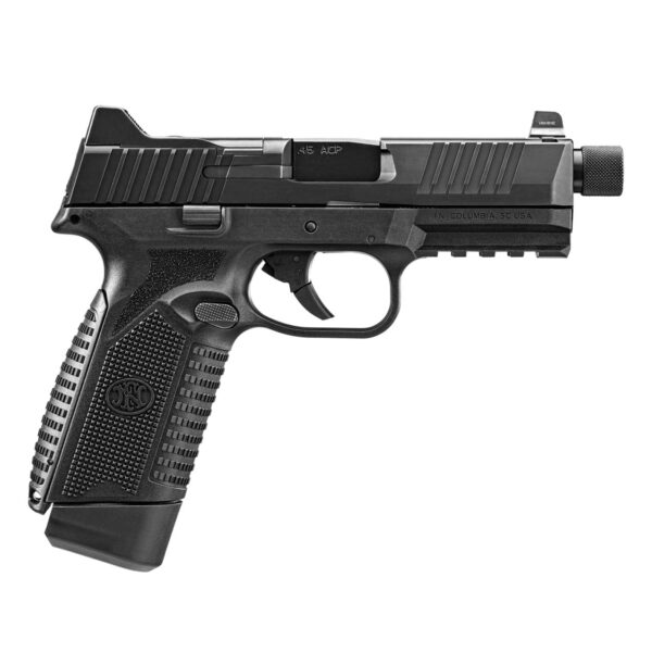 FN 545 Tactical Handgun 45 ACP 10rd Magazines (2) 4.71" Threaded Barrel Black NMS Night Sights - Precision Shot Firearms