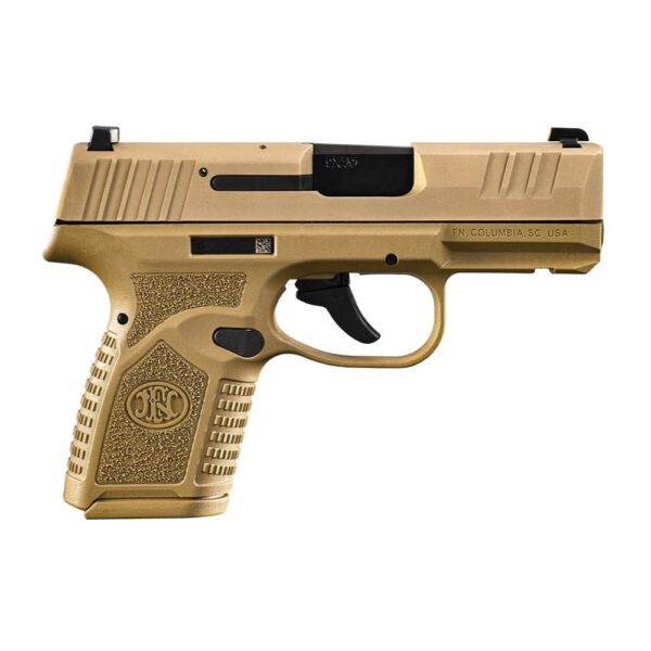 FN USA Reflex Handgun 9mm Luger 11rd & 15rd Magazines (2) 3.3" Barrel FDE Night Sights NMS - Precision Shot Firearms
