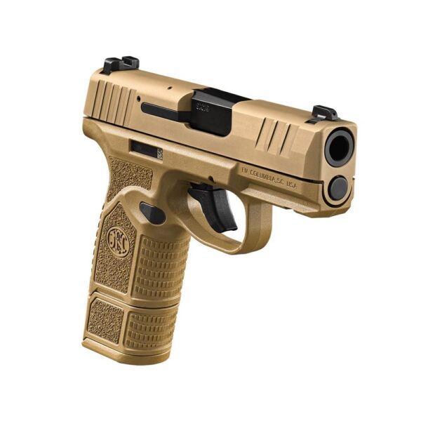 FN USA Reflex Handgun 9mm Luger 11rd & 15rd Magazines (2) 3.3" Barrel FDE Night Sights NMS - Precision Shot Firearms