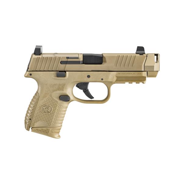 FN 509 Compact MRD w/Compensator FDE Handgun 9mm Luger 12rd(1)&15rd(1) Magazine 4.02" Barrel - Precision Shot Firearms