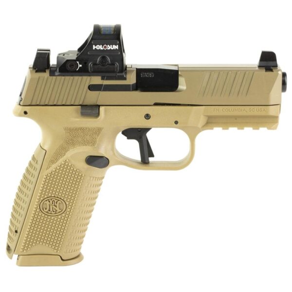 FN 509 Midsize MRD Handgun 9mm Luger 17rd Magazines (2) 4" Barrel FDE with Holosun Red Dot - Precision Shot Firearms