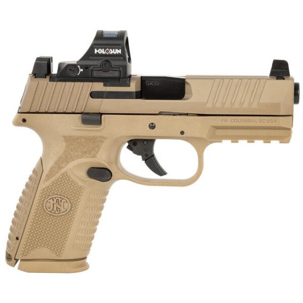 FN 509 Midsize MRD Handgun 9mm Luger 15rd Magazines (2) 4" Barrel FDE NMS with Holosun Red Dot - Precision Shot Firearms