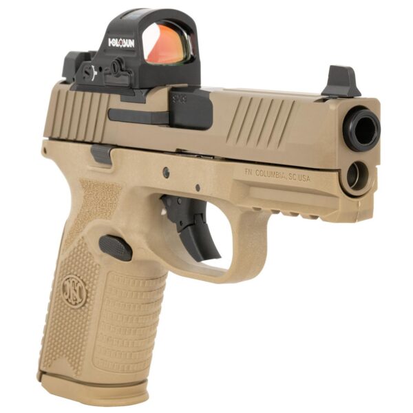 FN 509 Midsize MRD Handgun 9mm Luger 15rd Magazines (2) 4" Barrel FDE NMS with Holosun Red Dot - Precision Shot Firearms