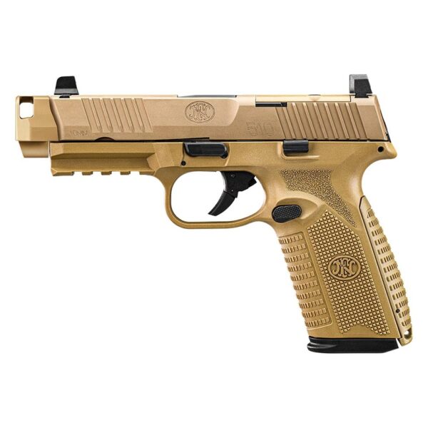 FN 510 MRD Handgun 10mm Auto 15rd Magazine (2) 4.1" Barrel Compensator FDE - Precision Shot Firearms