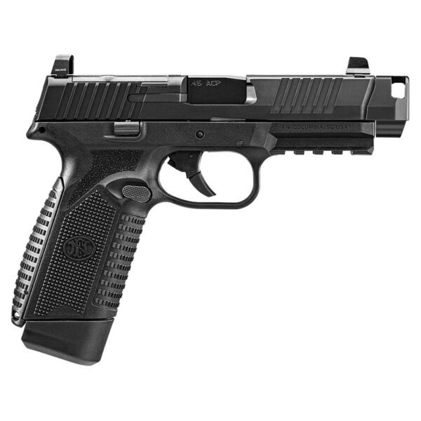 FN 545 MRD Comp Handgun 45 Auto 15rd Magazines(2) 4.43" Barrel Black Finish - Precision Shot Firearms