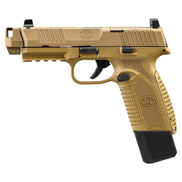 FN 545 MRD Comp Handgun 45 Auto 15rd Magazines(2) 4.43" Barrel FDE Finish - Precision Shot Firearms