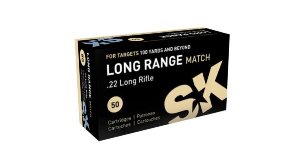 SK Long Range Match Rimfire Ammunition .22 LR 40 gr LRN 1106 fps 50/ct - Precision Shot Firearms