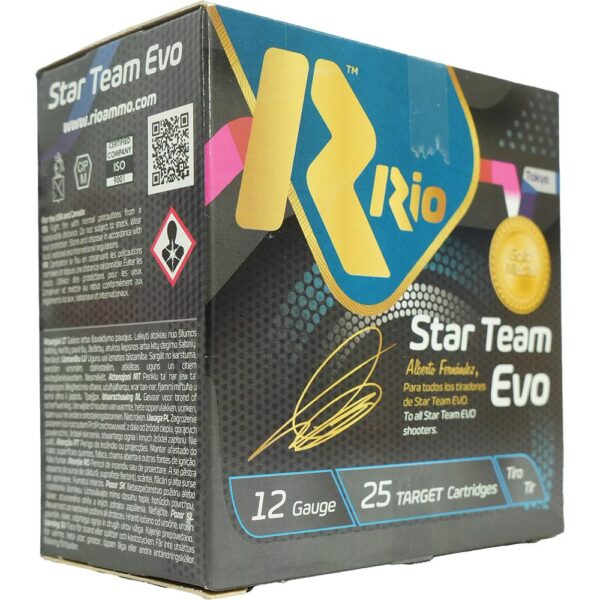 Rio Star Team EVO Shotshells 12ga 2-3/4" 1oz #8 1280 fps 25/ct - Precision Shot Firearms