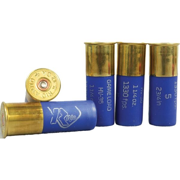 Rio Top Game HV Shotshells 12 ga 2 3/4" 3 3/4 dr 1 1/4 oz #5 1330 fps 25/ct - Precision Shot Firearms