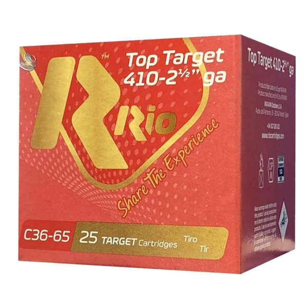 Rio Top Target Shotshells 410ga 2-1/2" 1/2oz 1200 fps #8 25/ct - Precision Shot Firearms