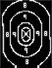 Speedwell Official NRA Police Qualification Silhouette Target Repair Center - 500/Pack - Precision Shot Firearms