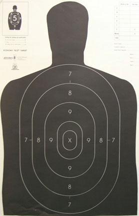 Speedwell Official NRA Police Qualification Silhouette Police Silhouette - Black - 200/Pack - Precision Shot Firearms