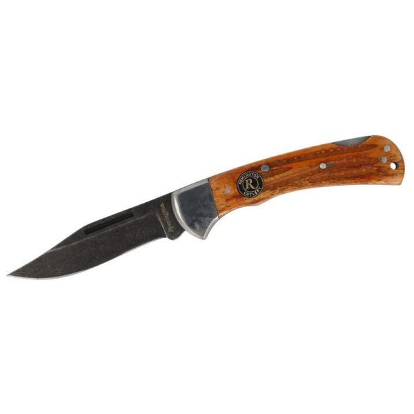 Remington Back Woods Lock Back 3.5" Folding Knife Clip Point Blade Brown Bone - Precision Shot Firearms