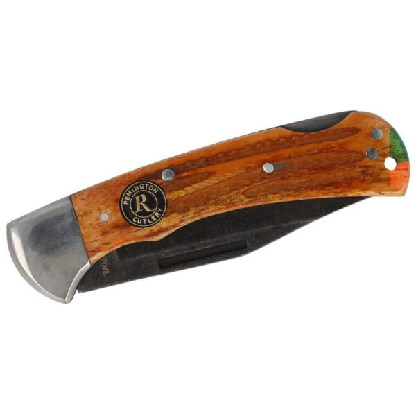 Remington Back Woods Lock Back 3.5" Folding Knife Clip Point Blade Brown Bone - Precision Shot Firearms