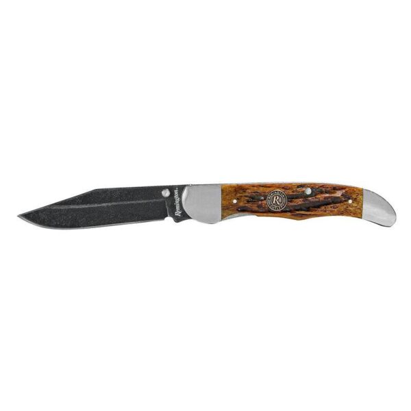 Remington Back Woods Lock Back Folding Knife Clip Point Blade Brown - Precision Shot Firearms