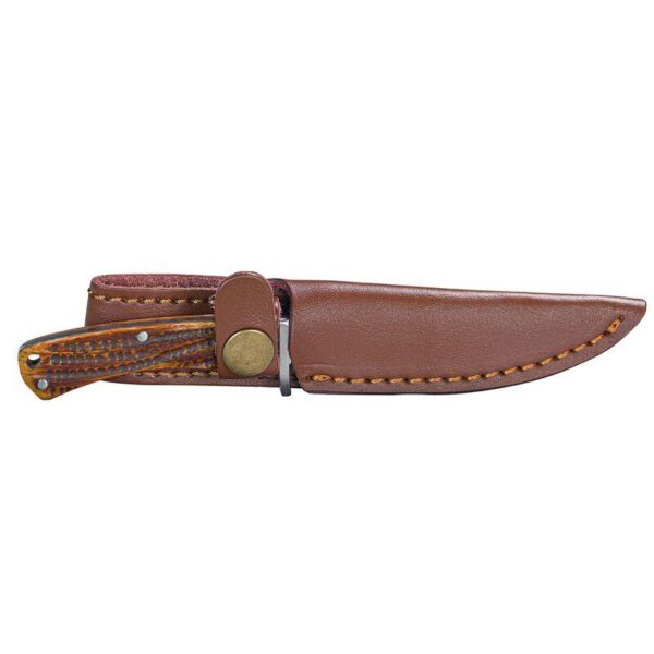 Remington Back Woods Skinner Fixed Knife Brown with Sheath - Precision Shot Firearms