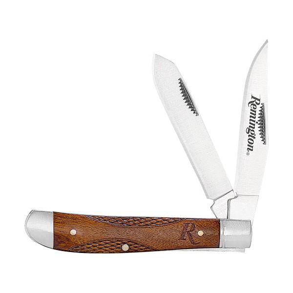 Remington Woodland Trapper Folding Knife 3.5" Blade Wood - Precision Shot Firearms