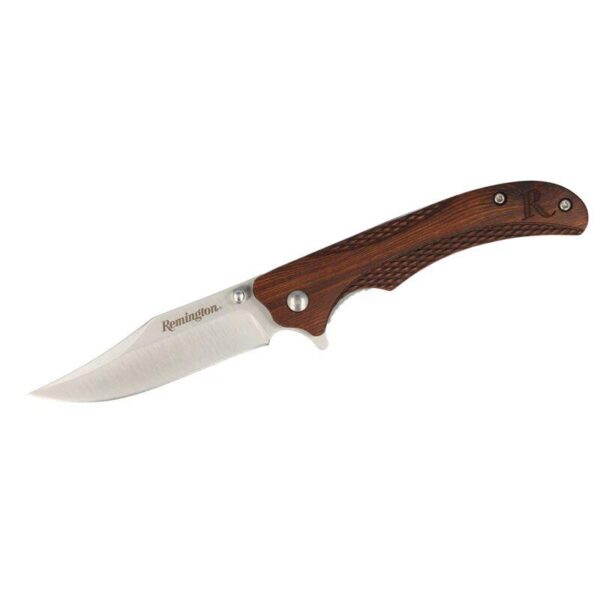 Remington Woodland Liner Lock Folding Knife Clip Point Blade Brown - Precision Shot Firearms
