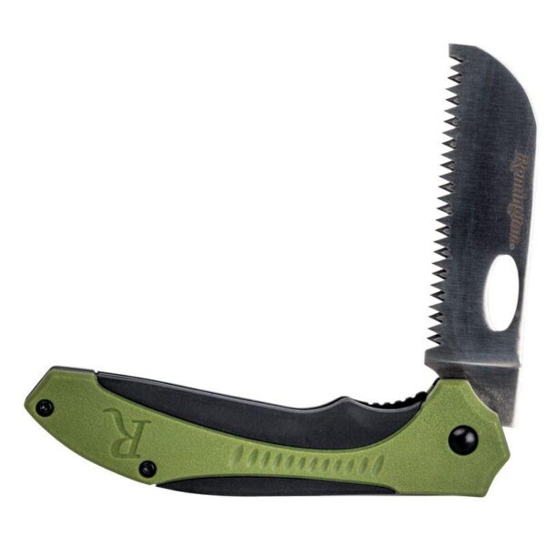 Remington Sportsman Folding Knife Saw Blade Green and Black - Precision Shot Firearms