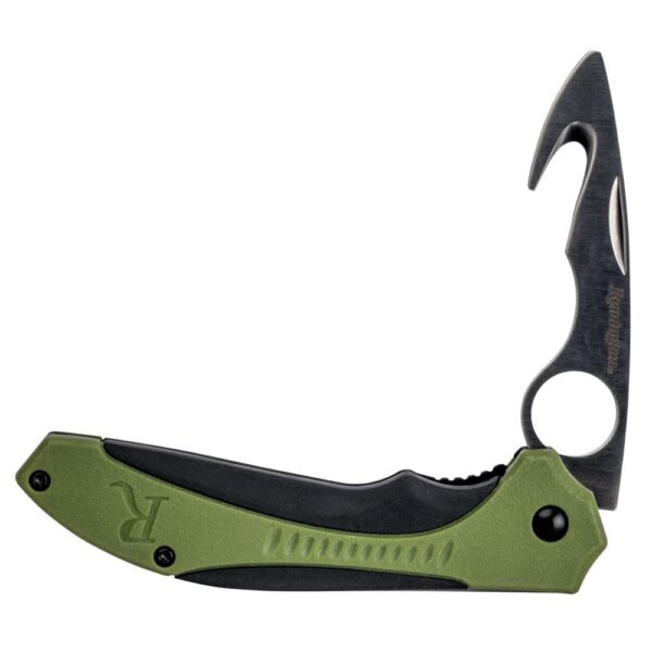 Remington Sportsman Folding Skinner Knife 3.25" Guthook OD Green and Black - Precision Shot Firearms