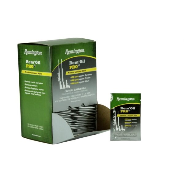 Remington Pro3 Premium Lubricant & Protectant Individual Wipes Box 100/ct - Precision Shot Firearms