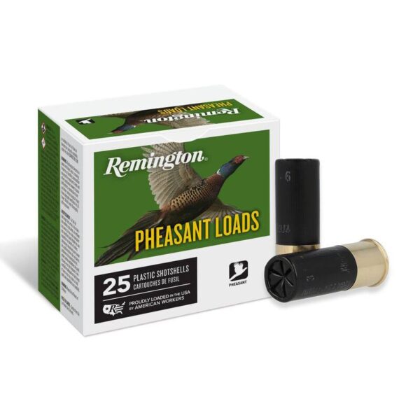 Remington Pheasant Loads Shotshells 12ga 2-3/4 in 3-3/4 dr 1330 fps 1-1/4oz #5 250/ct Case (10 Boxes of 25/ct) - Precision Shot Firearms