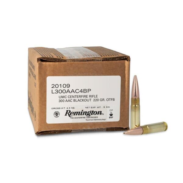 Remington UMC Loose Bulk Rifle Ammunition .300 AAC Blackout 220 gr. FMJ 1015 fps 200/ct (Bulk Pack) - Precision Shot Firearms