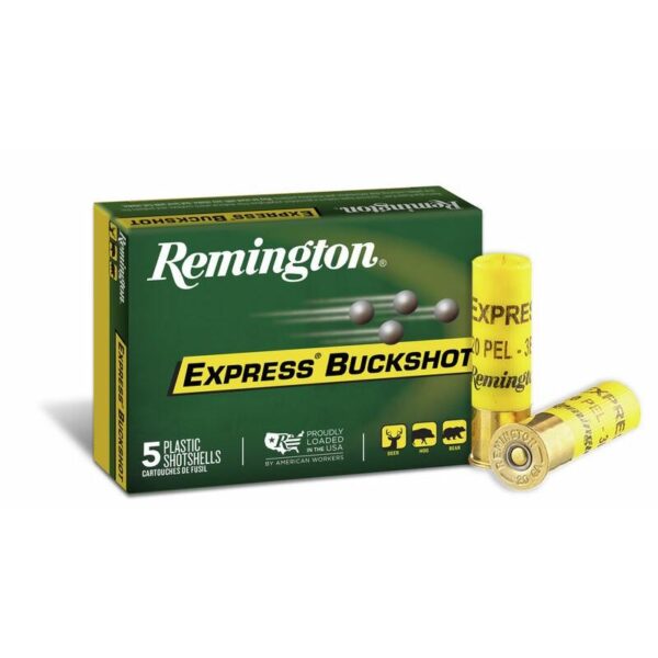 Remington Express Buckshot Shotgun Ammo 20 ga 2 3/4" 3 3/4 dr 20 plts #3B 1220 fps 5/ct - Precision Shot Firearms