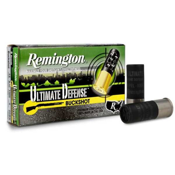 Remington Ultimate Defense Shotshell Ammunition 12ga. 2-3/4" #00 1200 fps 5/ct - Precision Shot Firearms