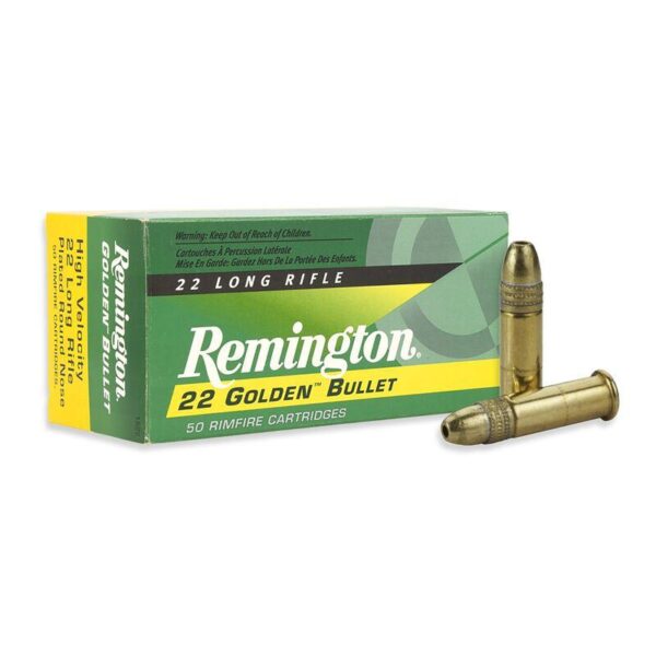 Remington Golden Bullet Rimfire Ammunition .22 LR 40 gr RN 1225 fps 50/ct - Precision Shot Firearms