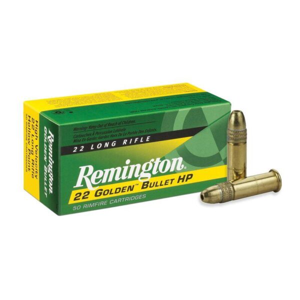 Remington Golden Bullet Rimfire Ammunition .22 LR 36 gr PLHP 1280 fps 50/ct - Precision Shot Firearms