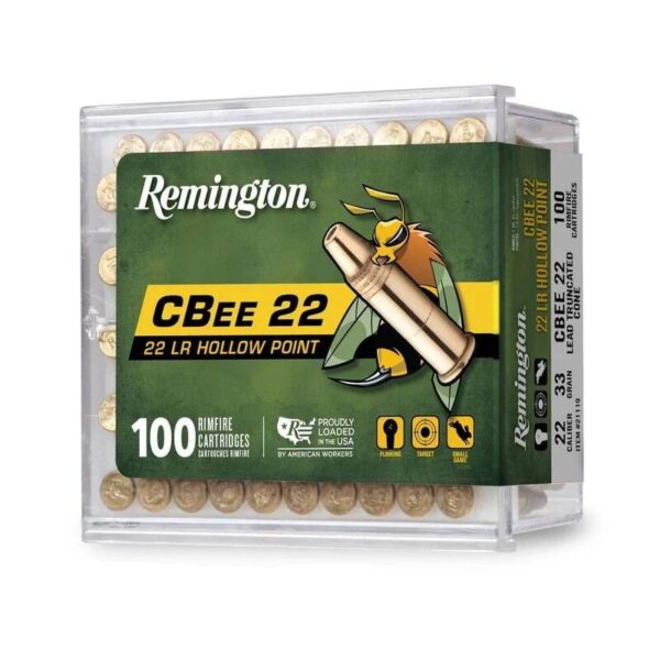 Remington CBee Rimfire Ammo .22 LR 33 gr HP 740 fps 100/ct - Precision Shot Firearms