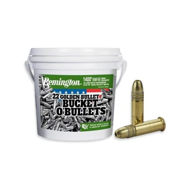 Remington Bucket of Bullets Rimfire Ammo.22 LR High Velocity 36 gr PHP 1280 fps 1400/ct - Precision Shot Firearms