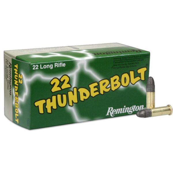 Remington .22 Thunderbolt Rimfire Ammunition .22 LR 40 gr LRN 1255 fps 50/ct - Precision Shot Firearms