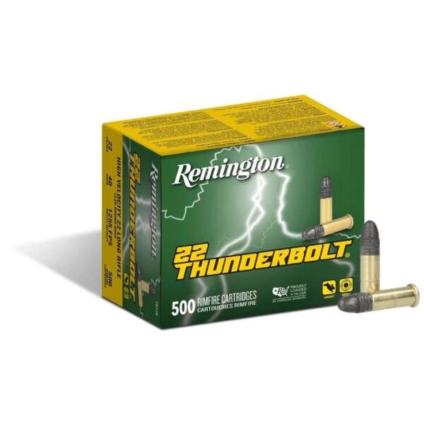 Remington .22 Thunderbolt Rimfire Ammunition .22 LR 40 gr RN 1255 fps (10 500/ct Box) 5000/case - Precision Shot Firearms
