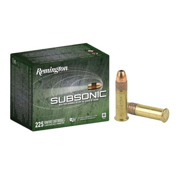 Remington Subsonic Rimfire Ammunition .22 LR 40 gr. HP 1050 fps 225/ct - Precision Shot Firearms