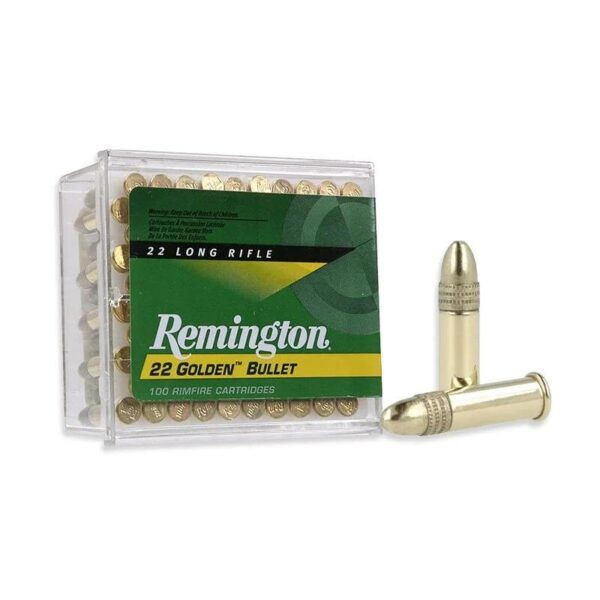 Remington Golden Bullet Rimfire Ammunition .22 LR 40 gr solid 1255 fps 100/ct - Precision Shot Firearms
