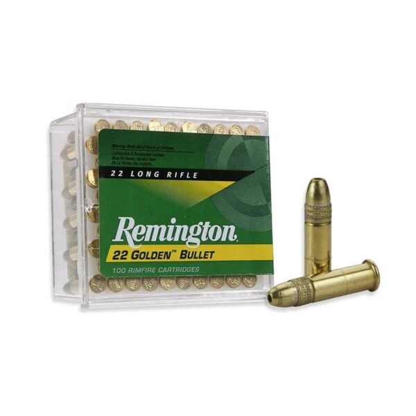 Remington Golden Bullet Rimfire Ammunition .22 LR 36 gr HP 1280 fps 100/ct - Precision Shot Firearms